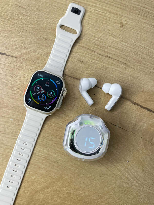 ⌚SUPER COMBO 9 en 1: SMARTWATCH + AUDIFONOS + 7 CORREAS💎
