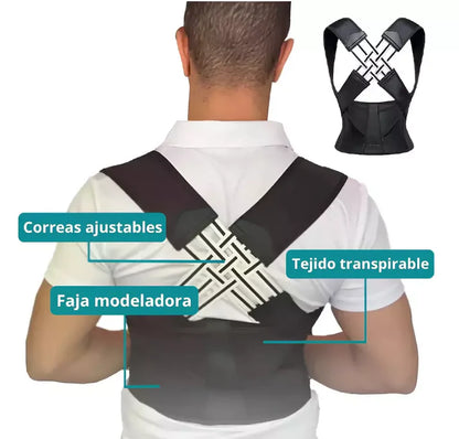 🕴CORRECTOR DE POSTURA 2 EN 1 – POSTURA PERFECTA