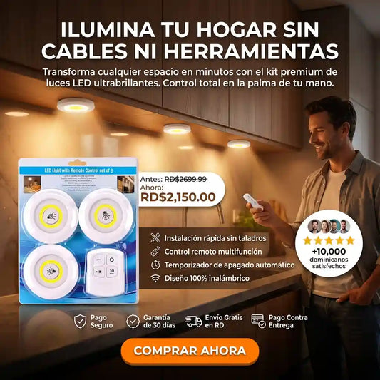 🔦3 LUCES LED POR EL PRECIO DE  1  - CON CONTROL REMOTO