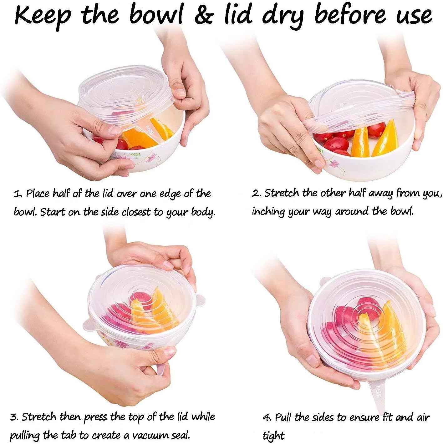 Tapas Elásticas de Silicona Reutilizables