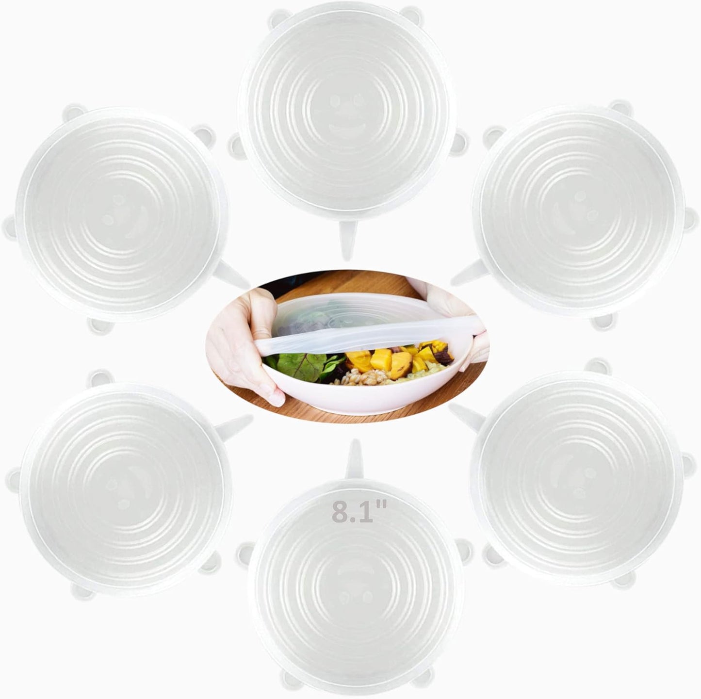 Tapas Elásticas de Silicona Reutilizables