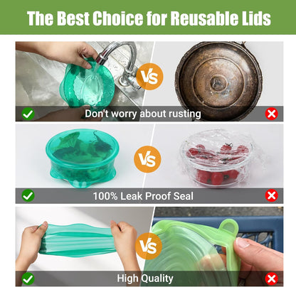 🍳Tapa de Silicona Reutilizables | Tapa Cualquier Recipiente