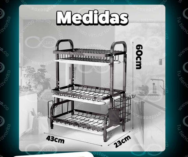 Escurridor de Platos de Dos Niveles