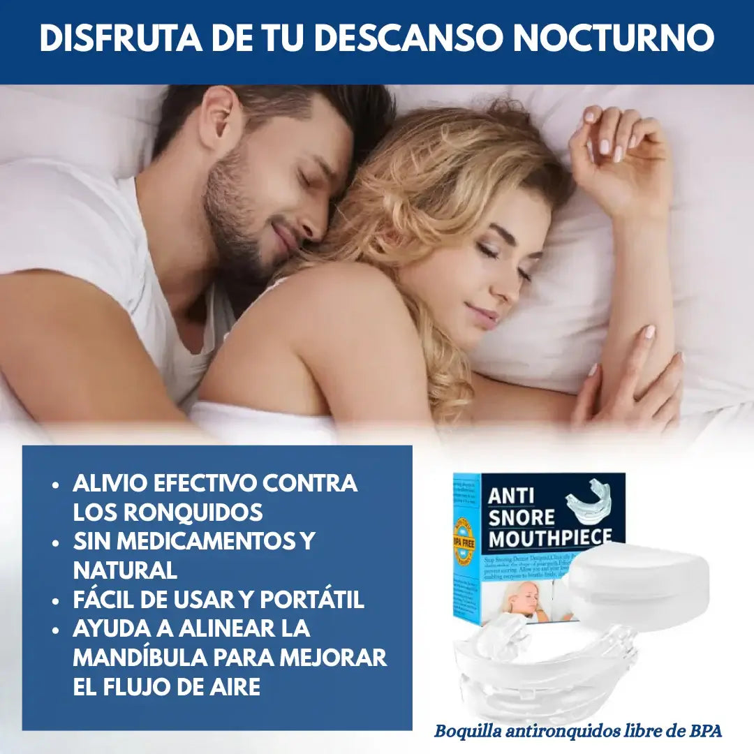 😴Dispositivo Antironquidos — Duerme Mejor Y Despierta Renovado